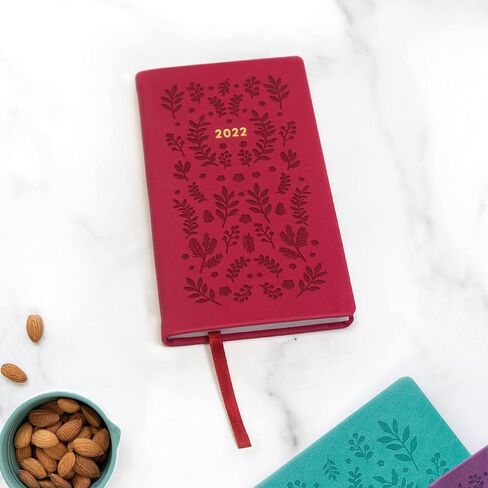 Letts of London Woodland 2025 Weekly Planner, 12 Months, January to December, Sewn Binding, Medium Pocket, 5.875" x 3.125", Multilingual, Pink (C082174-25) in Saudi Arabia