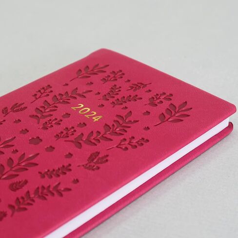 Letts of London Woodland 2025 Weekly Planner, 12 Months, January to December, Sewn Binding, Medium Pocket, 5.875" x 3.125", Multilingual, Pink (C082174-25) in Saudi Arabia