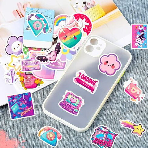 Coquette Stickers 100Pcs, Waterpoor Pink Asthetic Coquette Stickers for Water Bottle Laptop Phone Decor, Cute Coquette Stickers for Kids Adults Teens in Saudi Arabia