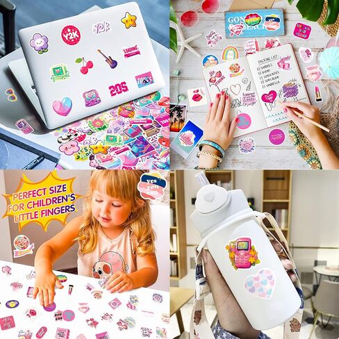 Coquette Stickers 100Pcs, Waterpoor Pink Asthetic Coquette Stickers for Water Bottle Laptop Phone Decor, Cute Coquette Stickers for Kids Adults Teens in Saudi Arabia