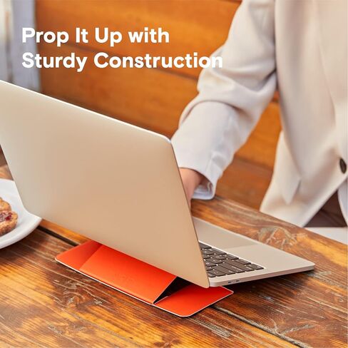 Moft Laptop Stand for Desk ، Stand-Latherive Captop Stand مع اثنين من زوايا المشاهدة القابلة للتعديل ، وقابل للطي ومحمول حامل متوافق مع MacBook Air ، MacBook Pro 11 "-16" ، Silver in Kuwait