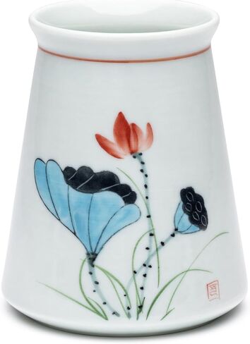 Porcelain Pen Holder Cup,4 inch Small Ceramic Jar,Minimalist Decor for Desk Office and Home (Orchid) in Saudi Arabia