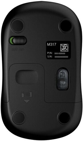 Logitech M317 Compact Ambidextrous 2.4 GHz Wireless Mouse - Blue | Ambidextrous with 2.4 GHz USB-A Nano Receiver, 1000 dpi optical tracking, 12-months battery life, PC, Mac, laptop compatible in Saudi Arabia