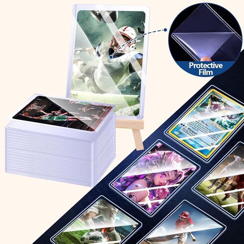 32ct Card Sleeves Hard Plastic, EDUDIIU 3" x 4" Top Loads for Cards, 35PT Hard Card Protectors, Rigid Toploads Hard Plastic for Yugioh, Baseball, Sports Cards in Saudi Arabia