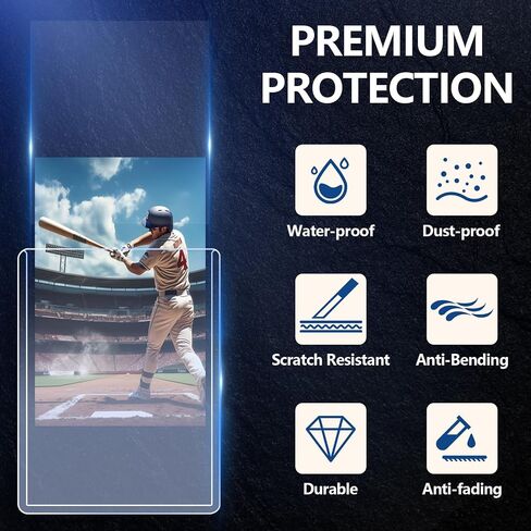 32ct Card Sleeves Hard Plastic, EDUDIIU 3" x 4" Top Loads for Cards, 35PT Hard Card Protectors, Rigid Toploads Hard Plastic for Yugioh, Baseball, Sports Cards in Saudi Arabia