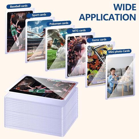 32ct Card Sleeves Hard Plastic, EDUDIIU 3" x 4" Top Loads for Cards, 35PT Hard Card Protectors, Rigid Toploads Hard Plastic for Yugioh, Baseball, Sports Cards in Saudi Arabia