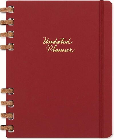 مخطط دوامة غير مؤرخ Moleskine ، 12 مترًا ، كبيرًا جدًا ، كرز سحق ، غطاء صلب (7.5 × 10) in Kuwait