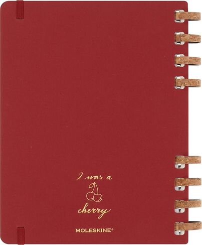 مخطط دوامة غير مؤرخ Moleskine ، 12 مترًا ، كبيرًا جدًا ، كرز سحق ، غطاء صلب (7.5 × 10) in Kuwait