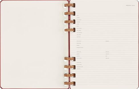 مخطط دوامة غير مؤرخ Moleskine ، 12 مترًا ، كبيرًا جدًا ، كرز سحق ، غطاء صلب (7.5 × 10) in Kuwait