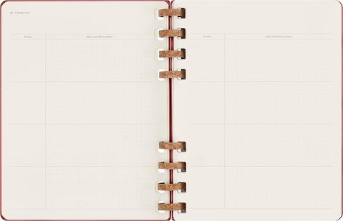 مخطط دوامة غير مؤرخ Moleskine ، 12 مترًا ، كبيرًا جدًا ، كرز سحق ، غطاء صلب (7.5 × 10) in Kuwait
