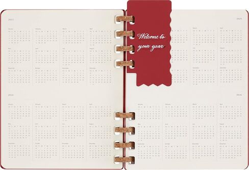 مخطط دوامة غير مؤرخ Moleskine ، 12 مترًا ، كبيرًا جدًا ، كرز سحق ، غطاء صلب (7.5 × 10) in Kuwait