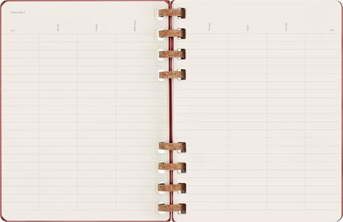 مخطط دوامة غير مؤرخ Moleskine ، 12 مترًا ، كبيرًا جدًا ، كرز سحق ، غطاء صلب (7.5 × 10) in Kuwait