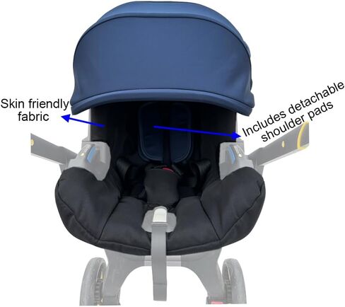 Stroller Accessory Washing Kit Textile Set, Colorful Canopy & Water Resistance Soft Cushion Compatible with DOONA CAR SEAT Strollers (Olive Green) in Saudi Arabia