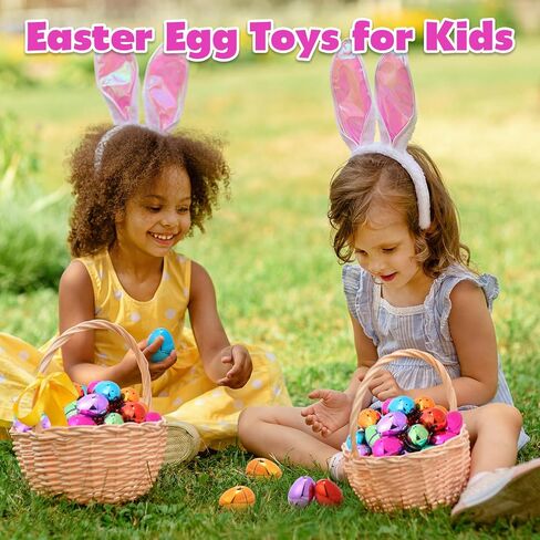 Skirfy Fillable Easter Eggs 2.36" Inch (36 Pack) with Hinge Bulk Colorful Bright Plastic Easter Eggs, Perfect for Easter Egg Hunt,Birthday Party Favor in Saudi Arabia