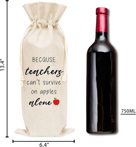 حقيبة نبيذ تقدير المعلم - 1 PC Bottle Cover Bag (HF13) لزملاء العمل في المدارس والعودة إلى هدية المدرسة in Kuwait