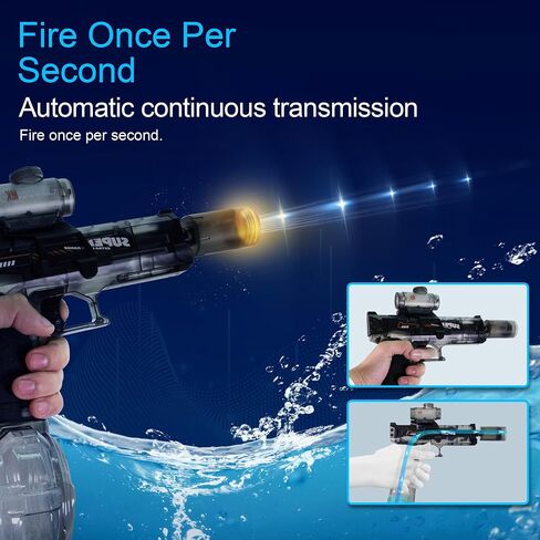 Electric Water Gun for Kids Ages 8-12-Automatic Water Gun with Automatic High Power, Long Range 28-32 FT,Beach Toys for Summer Outdoor Fun, Black*2 in Saudi Arabia