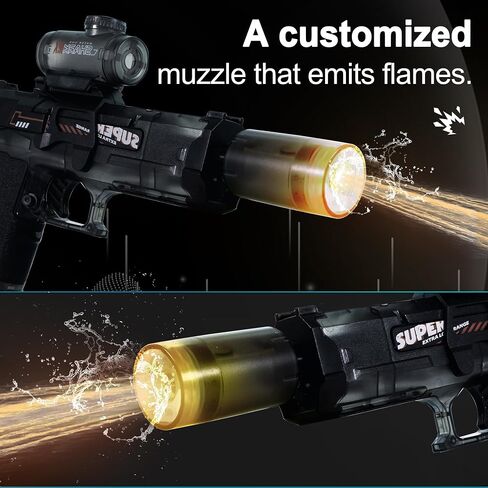 Electric Water Gun for Kids Ages 8-12-Automatic Water Gun with Automatic High Power, Long Range 28-32 FT,Beach Toys for Summer Outdoor Fun, Black*2 in Saudi Arabia