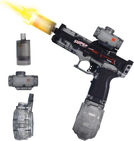 Electric Water Gun for Kids Ages 8-12-Automatic Water Gun with Automatic High Power, Long Range 28-32 FT,Beach Toys for Summer Outdoor Fun, Black*2 in Saudi Arabia