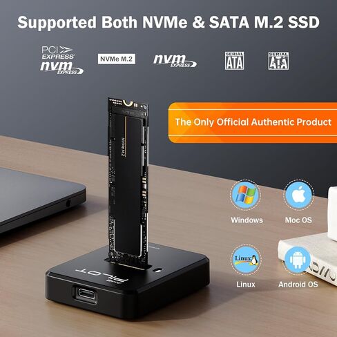 M.2 NVMe SATA to USB C Dock 10Gbps SSD Reader M2 External Adapter in Kuwait