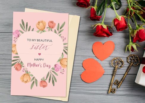 Mother's Day Card for Sister, Beautiful Sister Mothers Day Card, Cute Card for Sister, Surprising Mothers Day Gift Idea for Friend in Saudi Arabia
