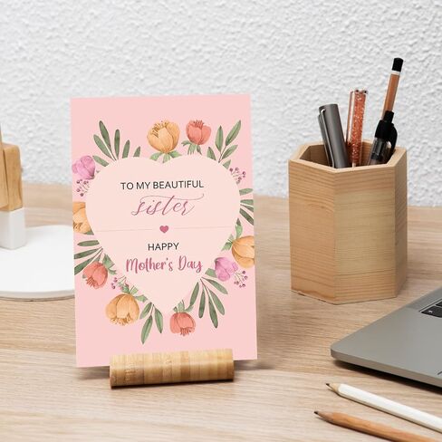 Mother's Day Card for Sister, Beautiful Sister Mothers Day Card, Cute Card for Sister, Surprising Mothers Day Gift Idea for Friend in Saudi Arabia