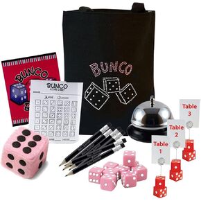 مجموعة ألعاب Bunco مع حاملي أرقام جدول Bunco مع 1،2 و 3 بطاقات