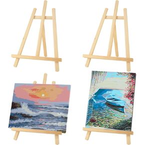 easel للطلاء ، 4 حزمة الحامل حامل 16 بوصة TOPEL TOOSEL للطلاء ، عرض الطاولة الخشبية easels لعرض اللوحات ، الصور ، حامل حامل ثلاثي القوائم