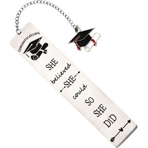 Graduation Gift Bookmark, 2025 Graduation Theme Book Marks for Reading Lovers Metal Appreciation Unique Gift for High School College Graduates Book Accessories (Style 1)