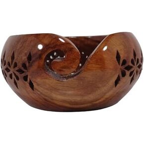 Wooden Yarn Bowl for Knitting and Crocheting | Handmade Yarn Bowl | Large Yarn Bowl Rosewood Yarn Bowl Best Gift for Mom