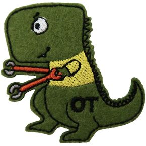 Dinosaur OT Occupational Therapist Embroidered Iron On Patch Doctor Gift