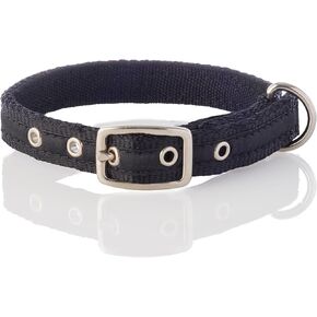 Adjustable Recycled Ribbon Dog Collar for All Pet Breeds, Red Buffalo Plaid, X-Small in Kuwait