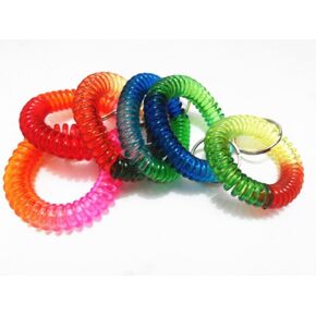yueton Colorful Rainbow Gradual Change Colors Flexible Spiral Coil Wristband (Rainbow)