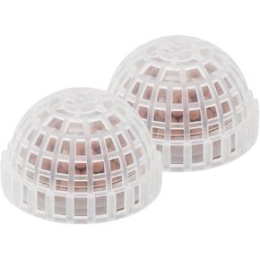 Wishlotus 2pcs Filter Moss Ball ، حامل الكرة البلاستيكي المصمم مجوفة الحوض الطحلب ، الحلي المناظر الطبيعية الملحق الطحلب لخزان أسماك الحوض (2)