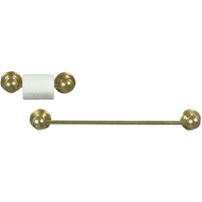 International Miniatures by Classics Dollhouse Miniature Gold Towel Bar and Toilet Paper Holder