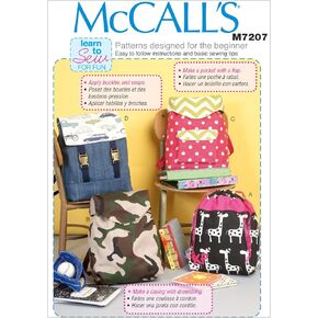 أنماط McCall's Patterns M7207 قالب الخياطة على ظهره ، حجم واحد فقط