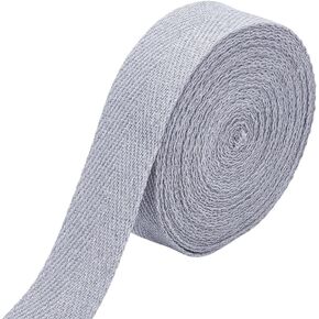BENECREAT 5.47Yards Antique White Herringbone Ribbon, 3.94 Inch Cotton Webbing Carpet Binding Trim Twill Tape for Sewing Binding Gift Wrapping DIY Crafts