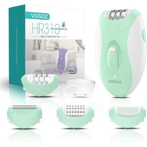 Epilator for Women-Cordless Epilators Hair Removal for Women, 4-in-1 Electric Razor Hair Remover, 2 Speeds & 21 Tweezers for Face Legs Arms Armpit Bikini, Pink HR310