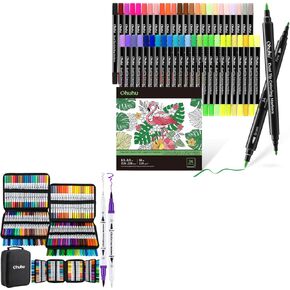 Ohuhu Markers 48 Colors & Coloring Book & Marker 160 Colors