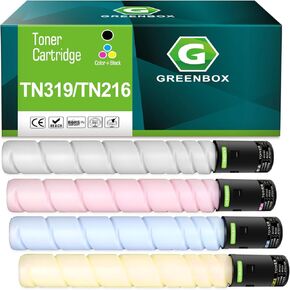 Greenbox المعاد تصنيع TN319 استبدال خرطوشة الحبر لـ Konica A11G130 A11G430 A11G330 A11G230 TN216 TN319 لطابعة Minolta Bizhub C360 C220 C280 (29،000 صفحة ، KCMY ، 4-pack)