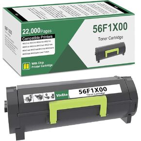 Remanufactured 56F1X00 Black Extra High Yield Toner Cartridge (with Chip) Replacement for Lexmark 56F1X00 Toner Cartridge for MS421 MS521 MS621 MS622 MX421 MX521 MX522 MX622 Series Laser Printers