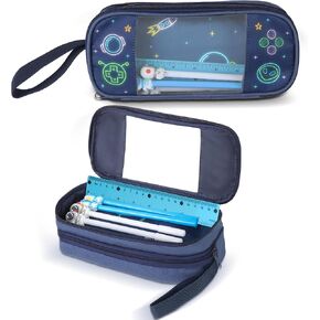 Primo Lines Pencil Case Organizer for Boys ، Universe BANCH BEACC BACK 6 PCS STENTRATION SET 4 PENS REALEUT PES