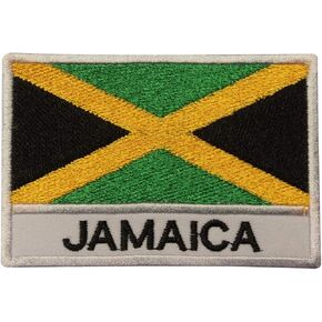 Jamaica National Flag Embroidered Iron on Sew on Patch Badge for Clothes etc. 9 X 6 cm