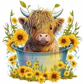 1 Sheet Adorable Cow Iron-On Patch, a Cute Animal Decal for DIY Clothing