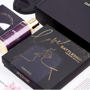 OpenMity Premium Date Night Box for Couples - Anniversary Box with Valentines Day Card Games for Adults (Premium Battleship Date Night Box)