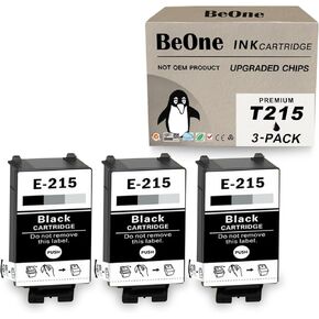 BeOne T215 215 Ink Cartridges Remanufactured Replacement for Epson WF-100 WF-110 WF100 WF110 Printers (3 Black)