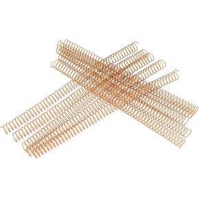 Sorandy 100 Pack Spiral Binding Coils, 4:1 Pitch Spiral Binding Spines Kit, 140 Sheet Capacity, 5/8 Inch Metal Combs Spines Coils for Teacher Student (Gold), Sorandy0c152egoga-11