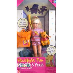Barbie Flashlight Fun Stacie Doll & Pooh 1997