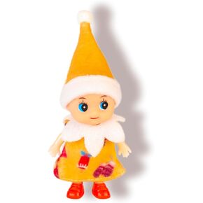 Tiny Baby Elf Doll in Red Dress