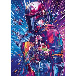 Ravensburger Star Wars: The Mandalorian 500 Piece Large Format Jigsaw Puzzle for Adults - 12001339 - Easy to See & Easy to Hold Large Pieces Fit Together Perfectly