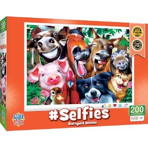 روائع - 200 قطعة أحجية Jigsaw for Kids 8+ سنوات ، #Seelselfies Barnyard Buddies ، لعبة متعة تعليمية وعائلية ، فكرة هدية للأطفال ، 19 "× 14"